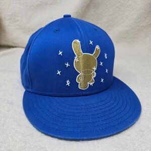 Kidrobot Mens 7 5/8 Fitted Hat Blue Gold Dunny New Era 59FIFTY Cap